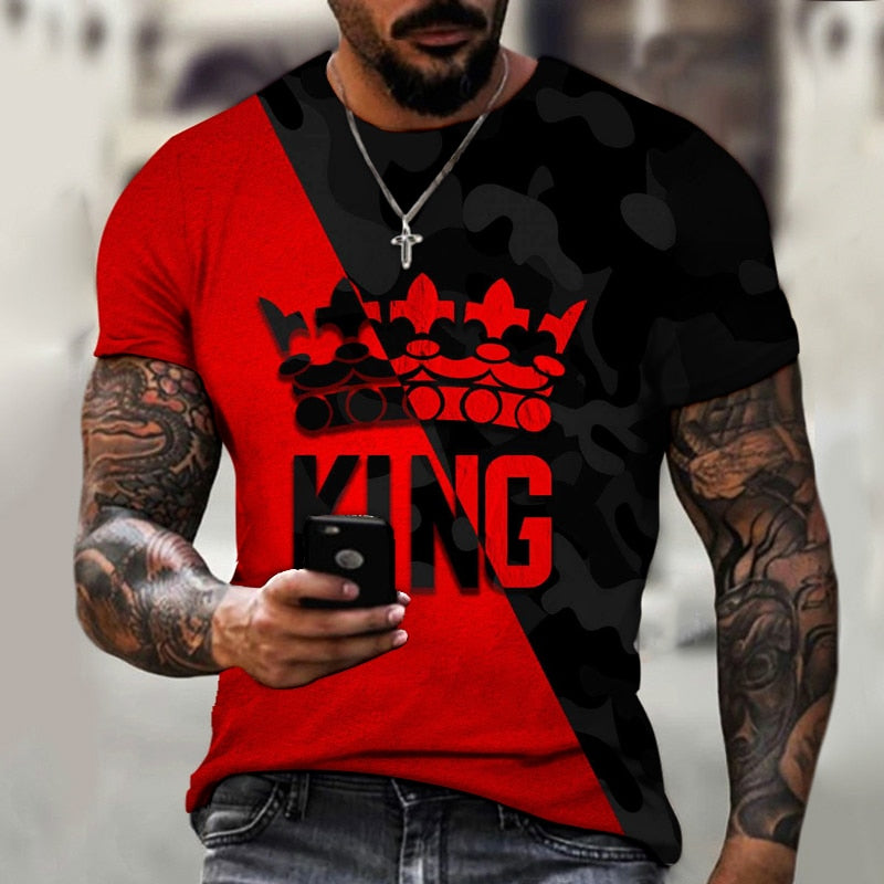 Camiseta Masculina King 3D